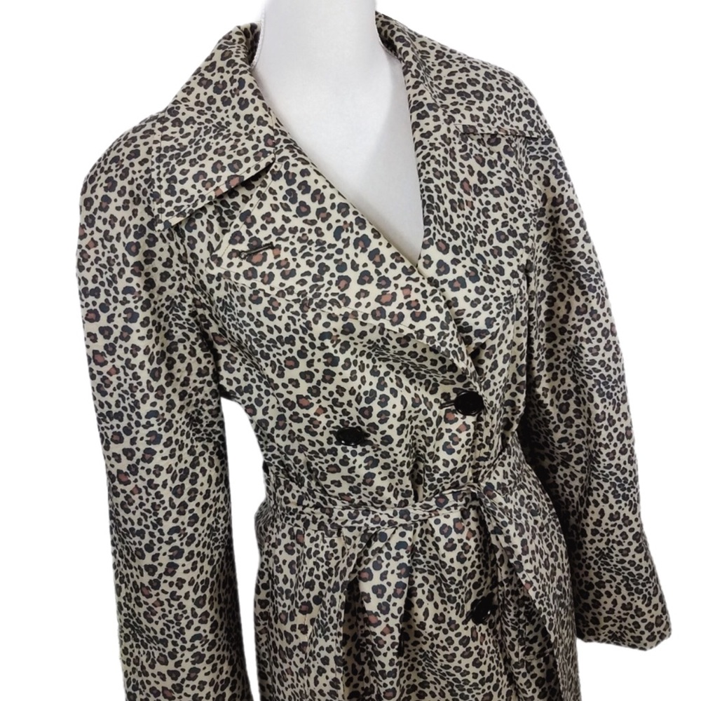 VTG Jonathan Martin 🐆 Leopard print trench coat jacket